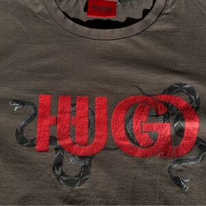 HUGO Graphic T-Shirt in Olive and Red